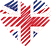 Logo of Top 5 Gnorimies UK, Heart Shaped Image of UK flag.